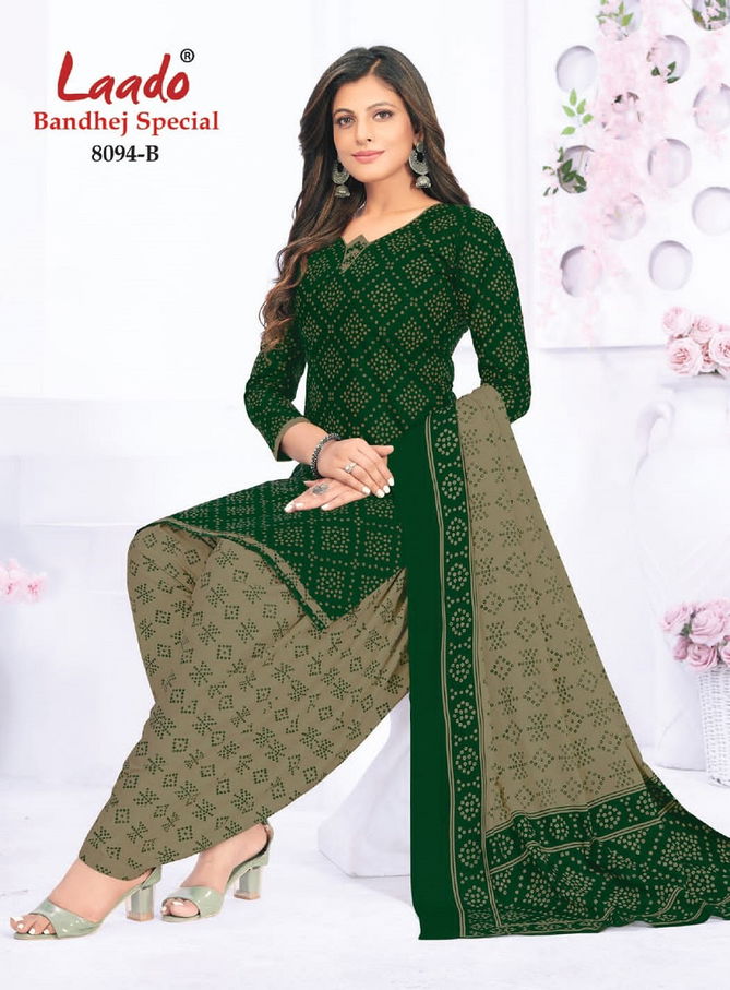 Laado Bandhej Special 8094 Bandhani Wholesale Dress Material
